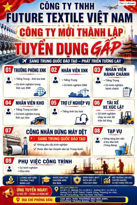 Tuyển dụng gấp
