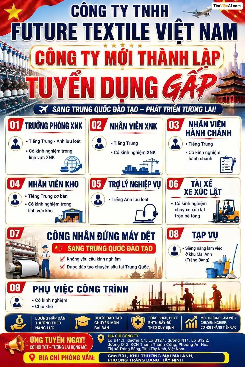 Tuyển dụng gấp