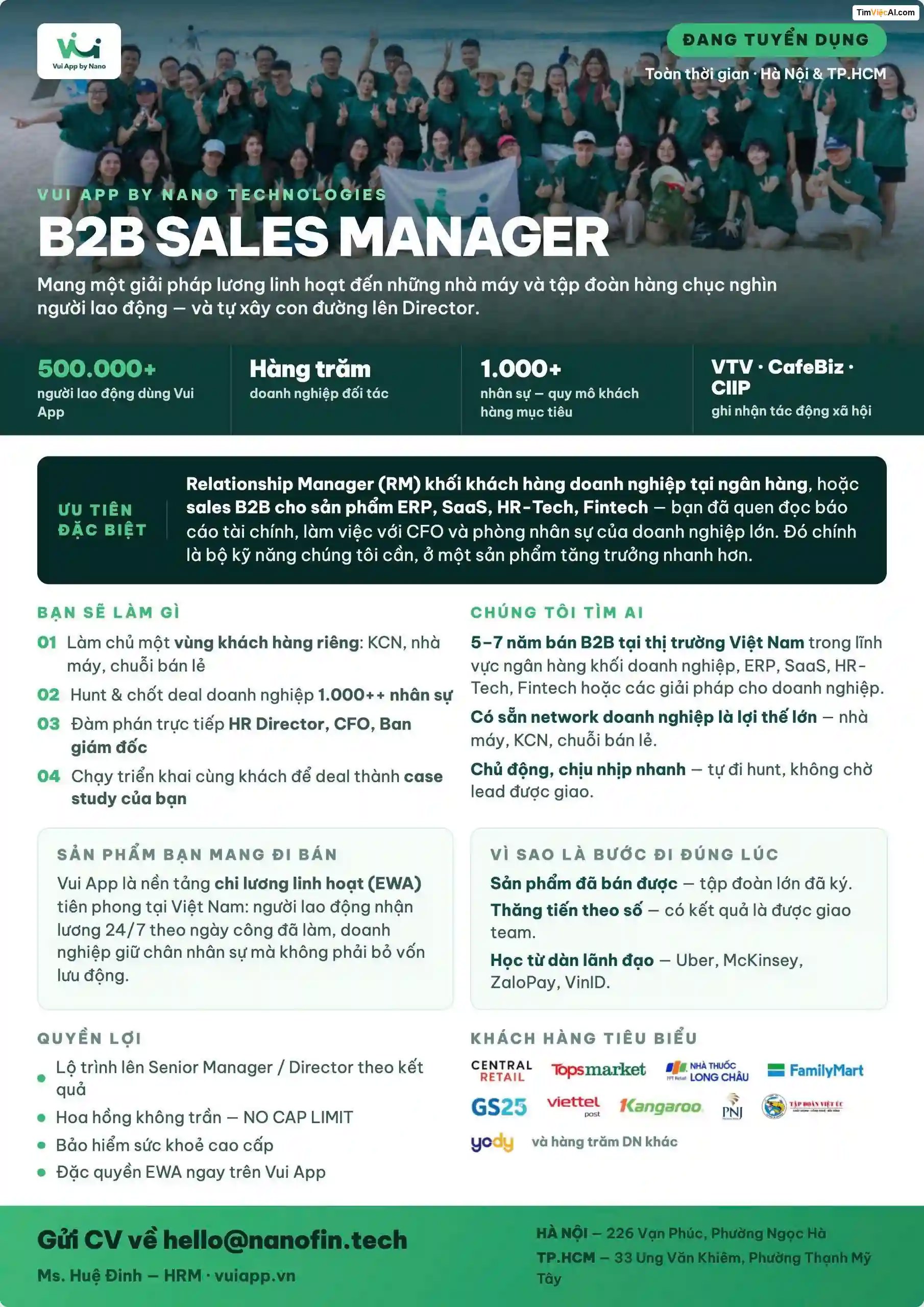 B2B SALES MANAGER