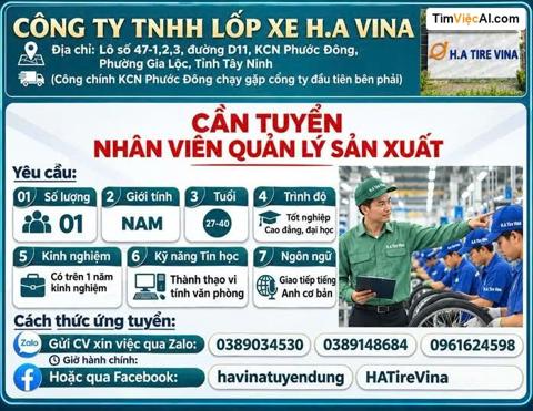 Nhân viên quản lý sản xuất