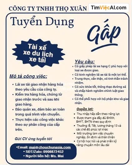 Tài xế xe du lịch